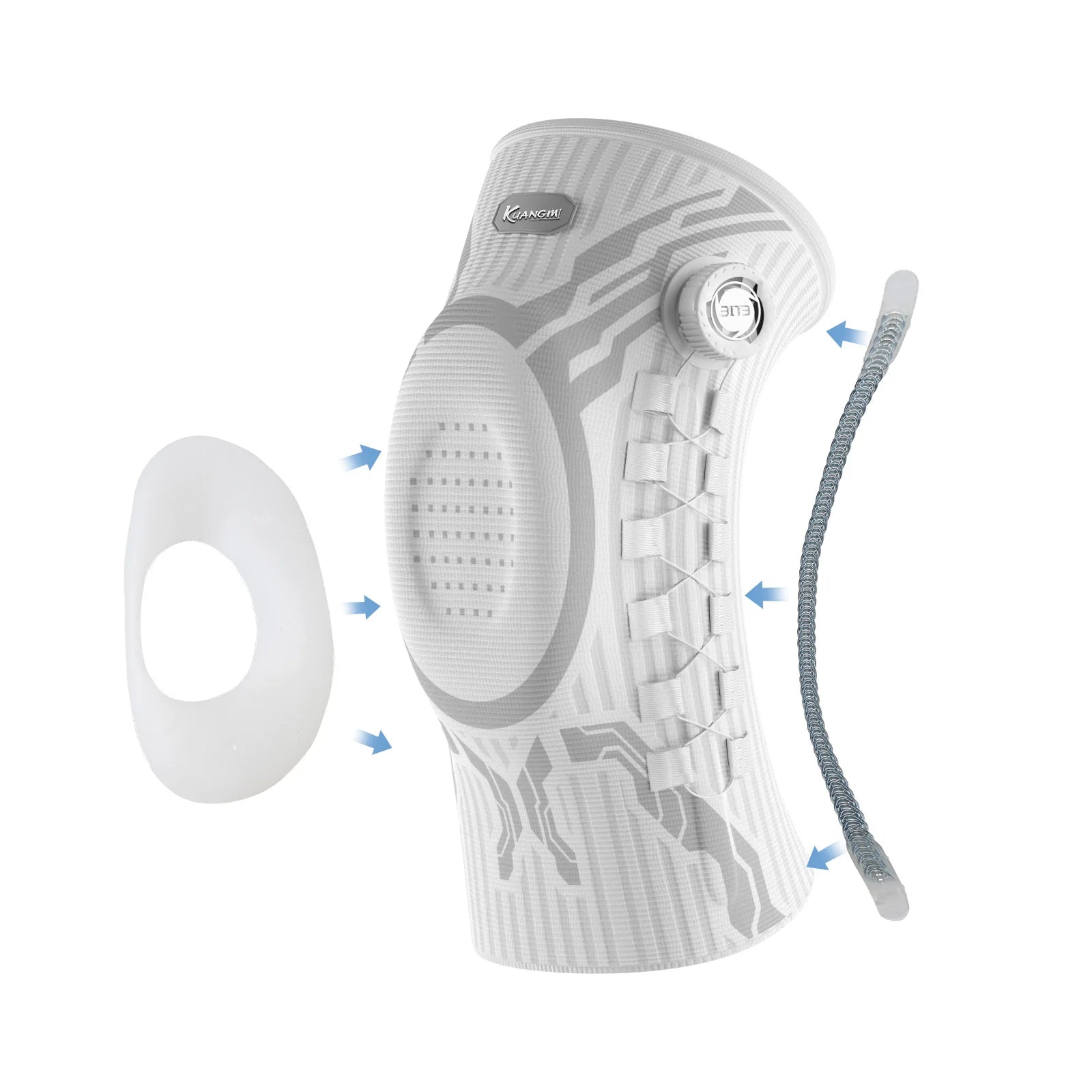 Adjustable Knee Brace with Patella Gel Pad & Lateral Stabilizers