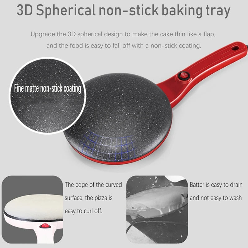 Electric Non-Stick Crepe Maker & Pancake Griddle