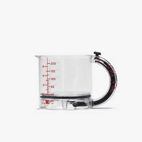 4-in-1 Adjustable Measuring Cup – with red precise scale, 200ml