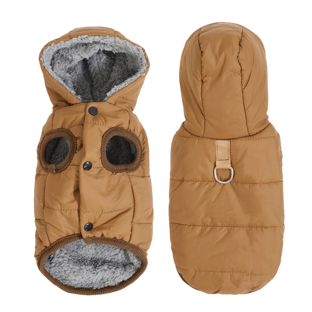 Hooded – Windproof fleece pet jacket for small dogs and cat, XS to XL