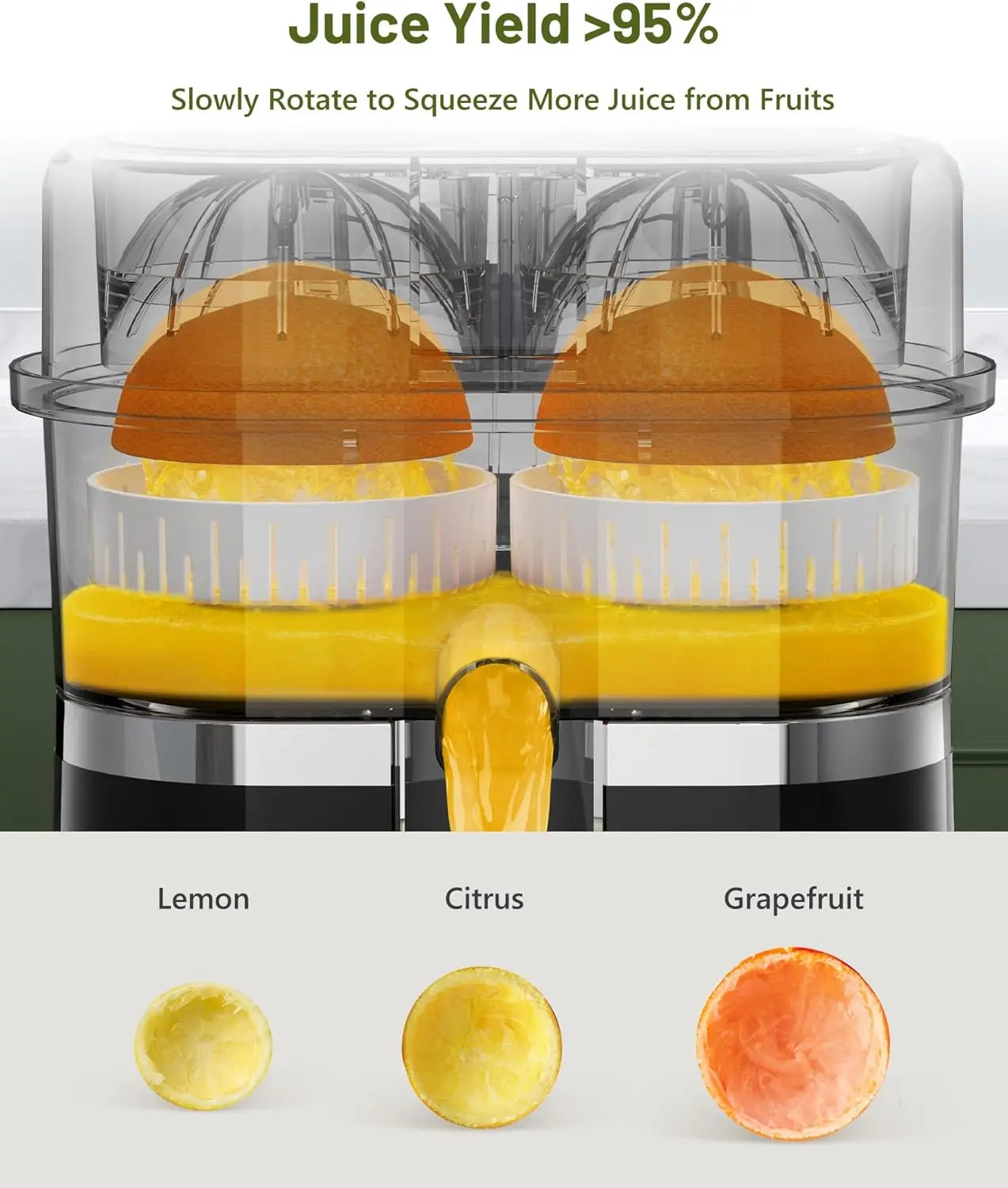 Dual Head Electric Citrus Juicer – Fast & Powerful