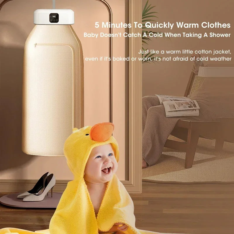 Portable Electric Travel Clothes Dryer with UV Light, compact and foldable
