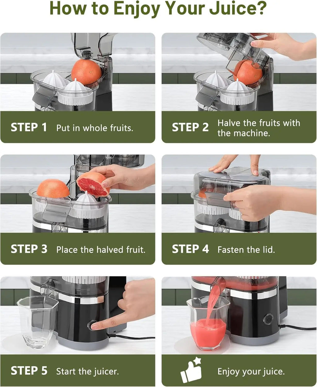 Dual Head Electric Citrus Juicer – Fast & Powerful