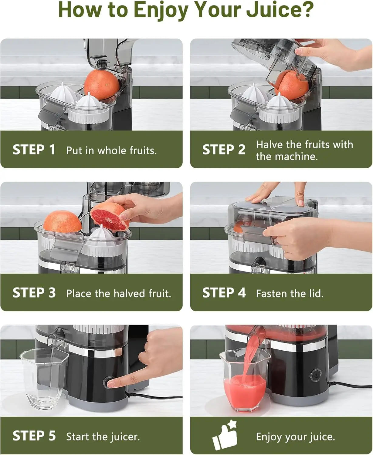 Dual Head Electric Citrus Juicer – Fast & Powerful