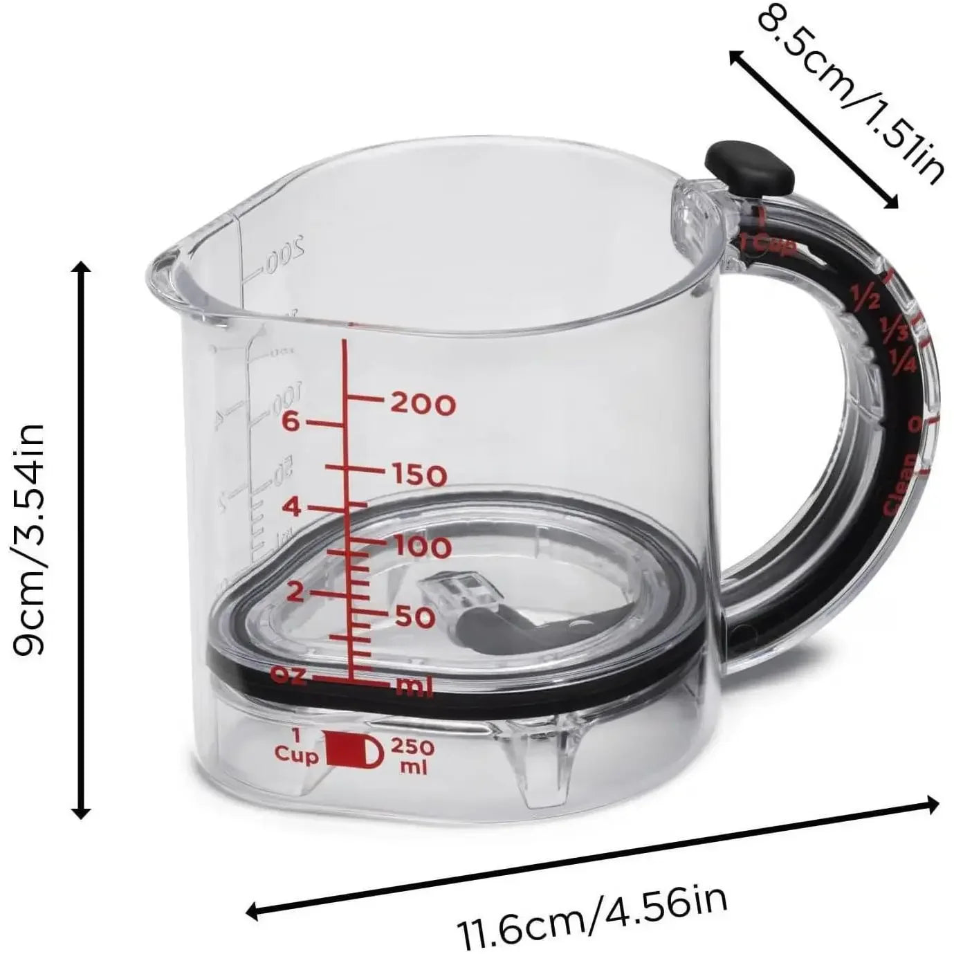 4-in-1 Adjustable Measuring Cup – 200ml with Precise Scale