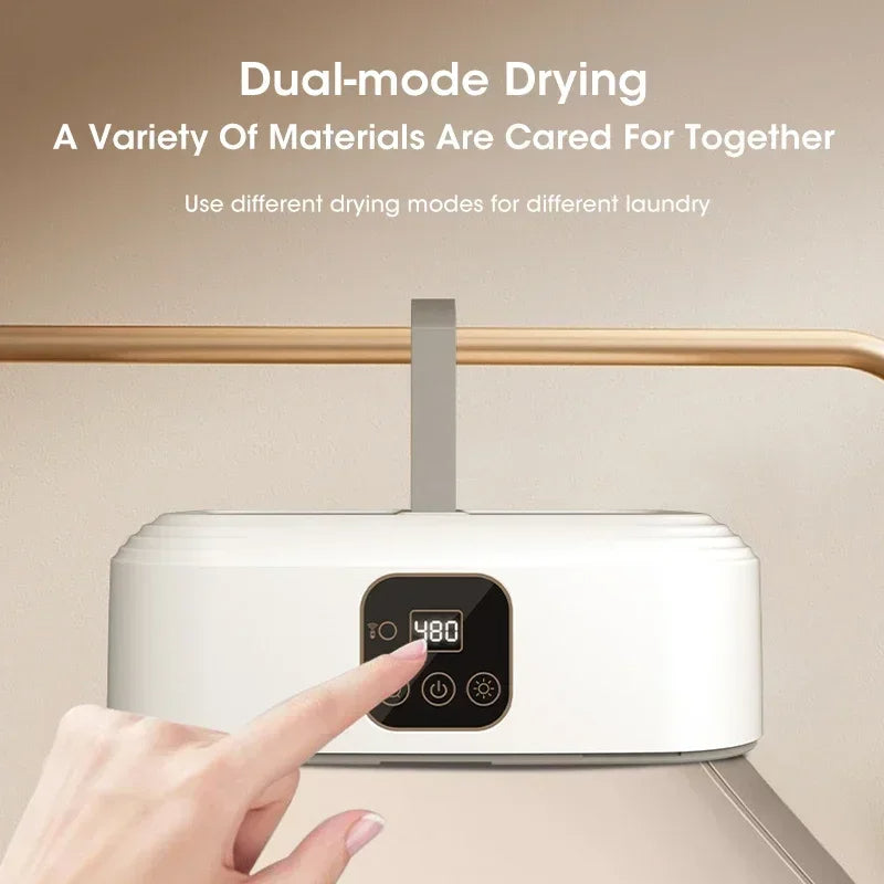 Portable Electric Travel Clothes Dryer with UV Light, compact and foldable