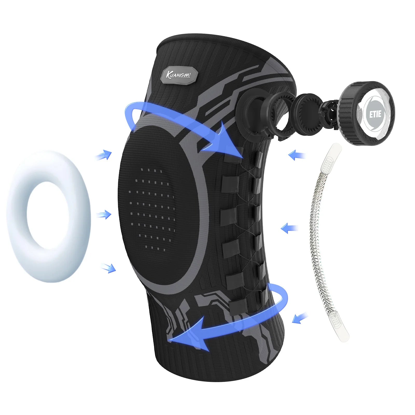 Adjustable Knee Brace with Patella Gel Pad & Lateral Stabilizers